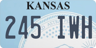 KS license plate 245IWH