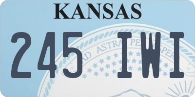 KS license plate 245IWI