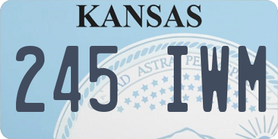 KS license plate 245IWM