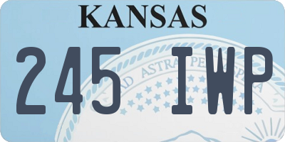 KS license plate 245IWP