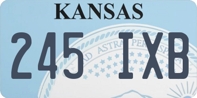 KS license plate 245IXB