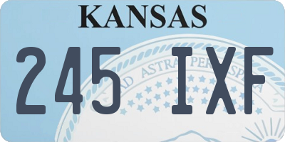 KS license plate 245IXF