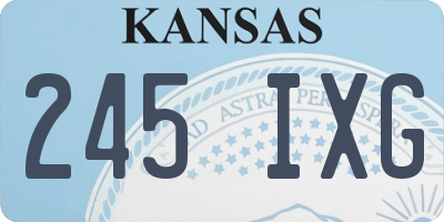 KS license plate 245IXG
