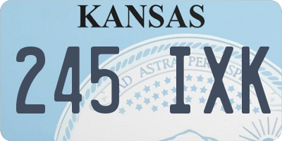 KS license plate 245IXK