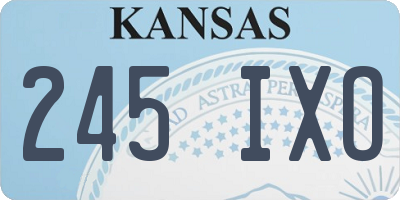 KS license plate 245IXO