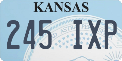 KS license plate 245IXP
