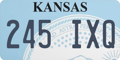 KS license plate 245IXQ