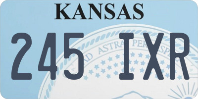 KS license plate 245IXR