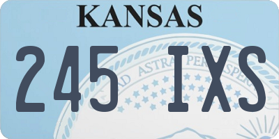 KS license plate 245IXS
