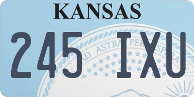 KS license plate 245IXU