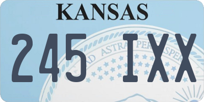 KS license plate 245IXX