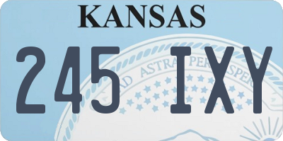 KS license plate 245IXY