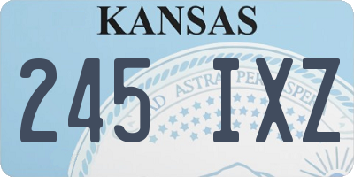 KS license plate 245IXZ