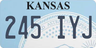KS license plate 245IYJ