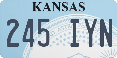 KS license plate 245IYN