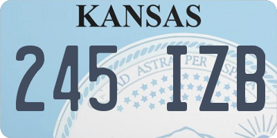 KS license plate 245IZB