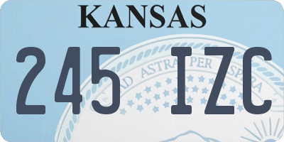KS license plate 245IZC