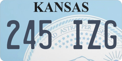 KS license plate 245IZG