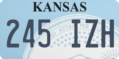 KS license plate 245IZH