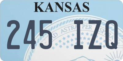 KS license plate 245IZQ