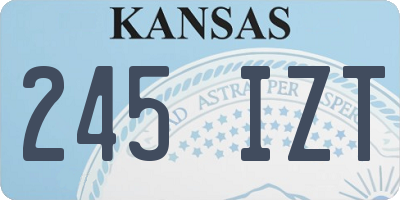 KS license plate 245IZT