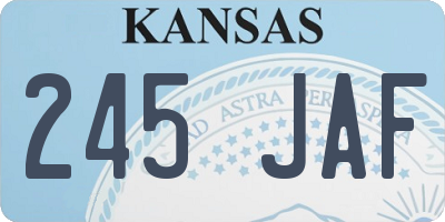 KS license plate 245JAF