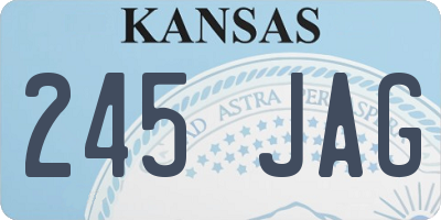 KS license plate 245JAG
