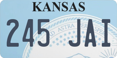 KS license plate 245JAI