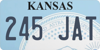 KS license plate 245JAT