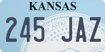 KS license plate 245JAZ