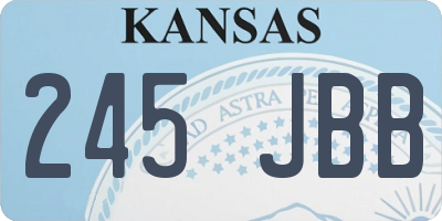 KS license plate 245JBB