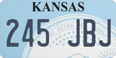 KS license plate 245JBJ