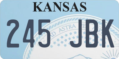 KS license plate 245JBK