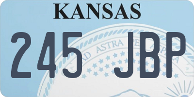 KS license plate 245JBP