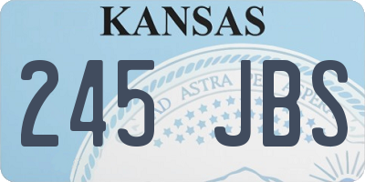 KS license plate 245JBS