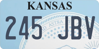 KS license plate 245JBV