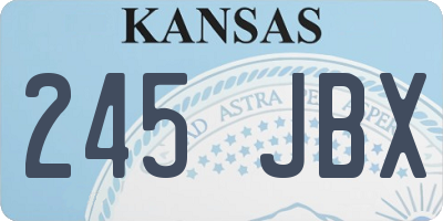 KS license plate 245JBX