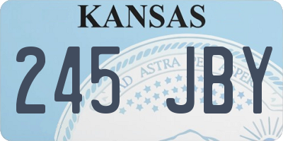 KS license plate 245JBY