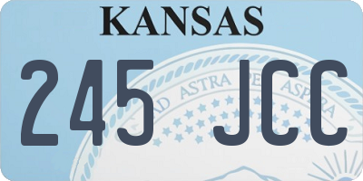 KS license plate 245JCC