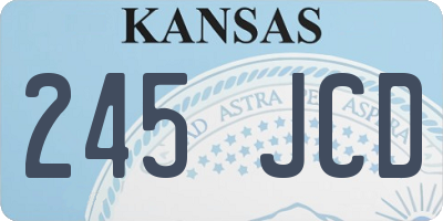 KS license plate 245JCD