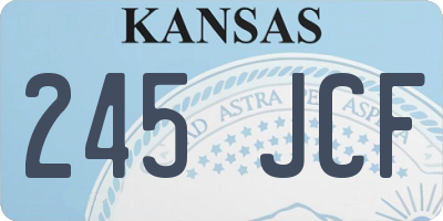 KS license plate 245JCF