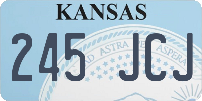 KS license plate 245JCJ