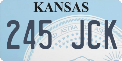 KS license plate 245JCK