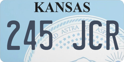 KS license plate 245JCR