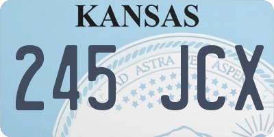 KS license plate 245JCX