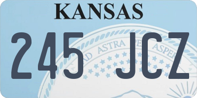 KS license plate 245JCZ