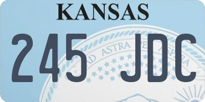 KS license plate 245JDC