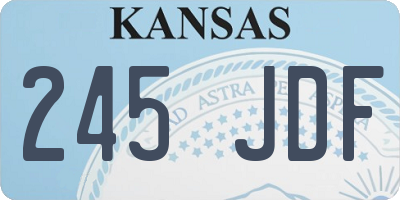 KS license plate 245JDF