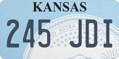 KS license plate 245JDI