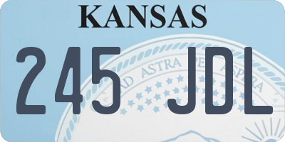 KS license plate 245JDL